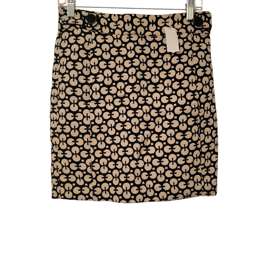 Banana Republic Pencil Skirt Cream/Black sz 2